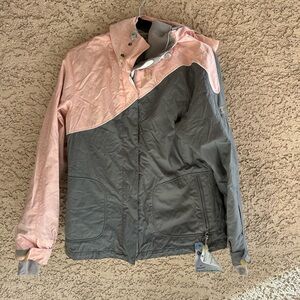 Black Pink and Gray Women's Ski Jacket